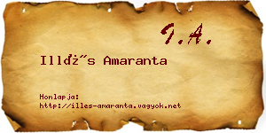 Illés Amaranta névjegykártya